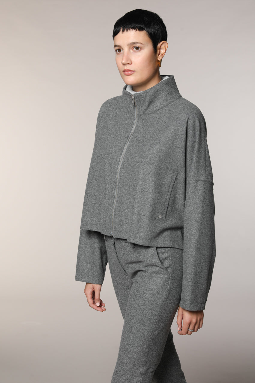 Nora Cropped-Damen-Sweatshirt aus Flanell-Jersey