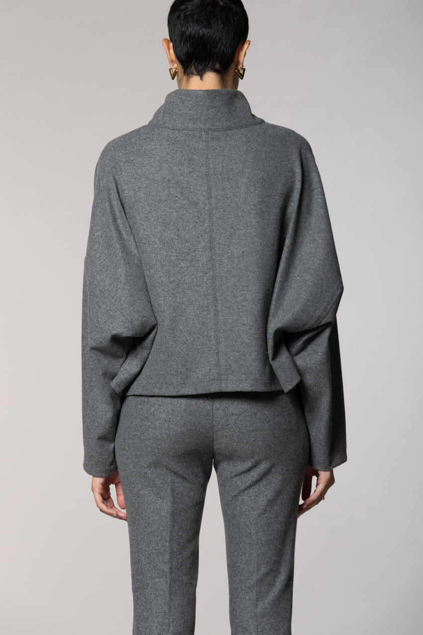 Nora Cropped-Damen-Sweatshirt aus Flanell-Jersey