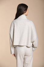 Foto 4 Nora felpa cropped donna in jersey flanella