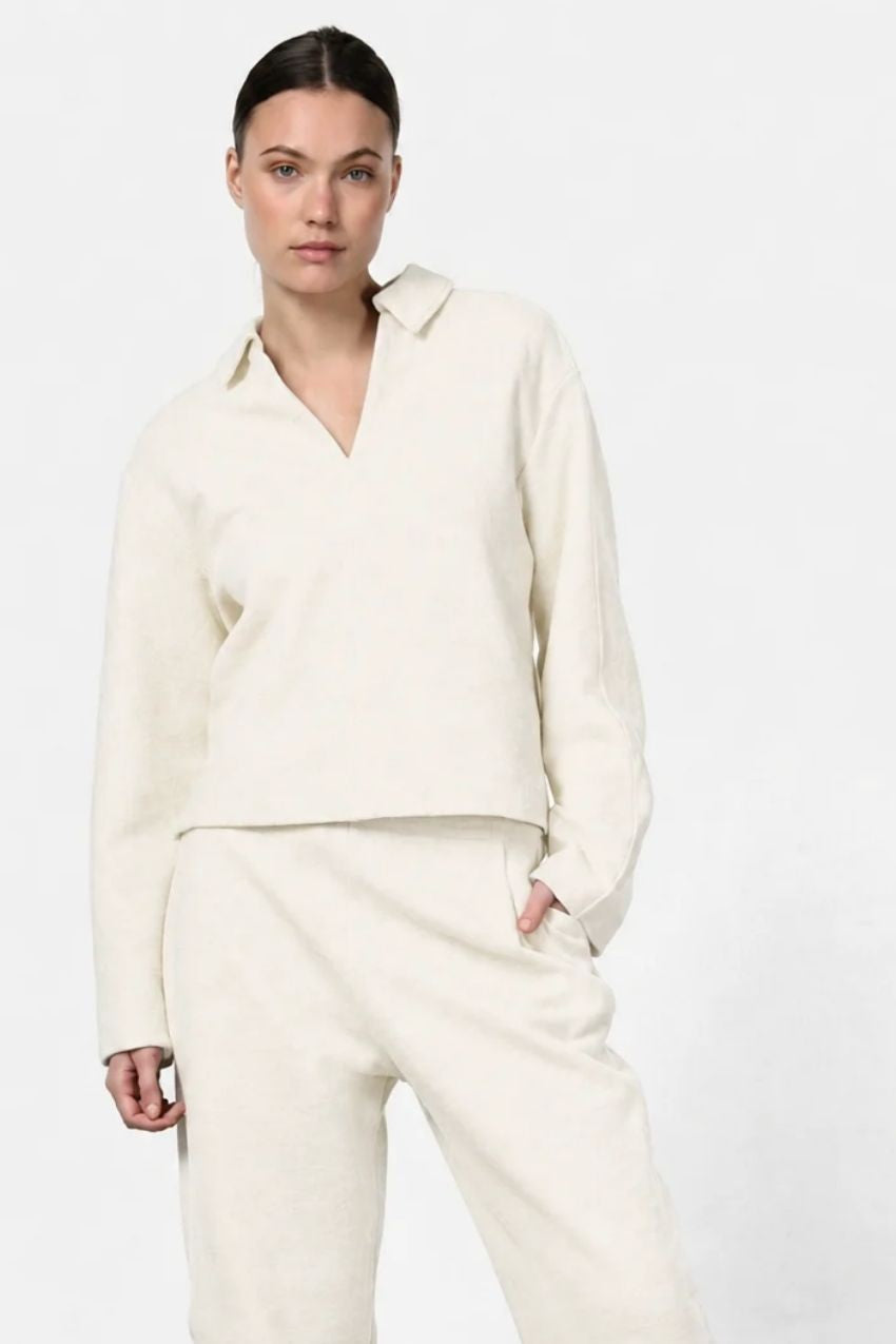 Simon Damen-Sweatshirt aus Wolltuch
