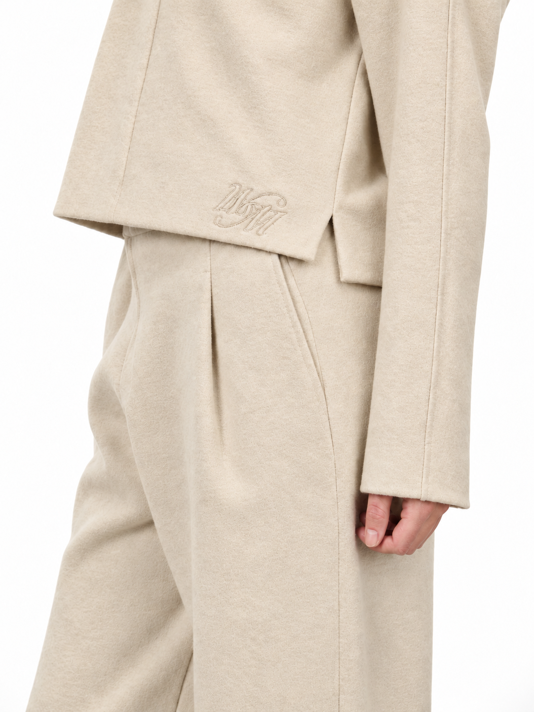 Simon Damen-Sweatshirt aus Wolltuch