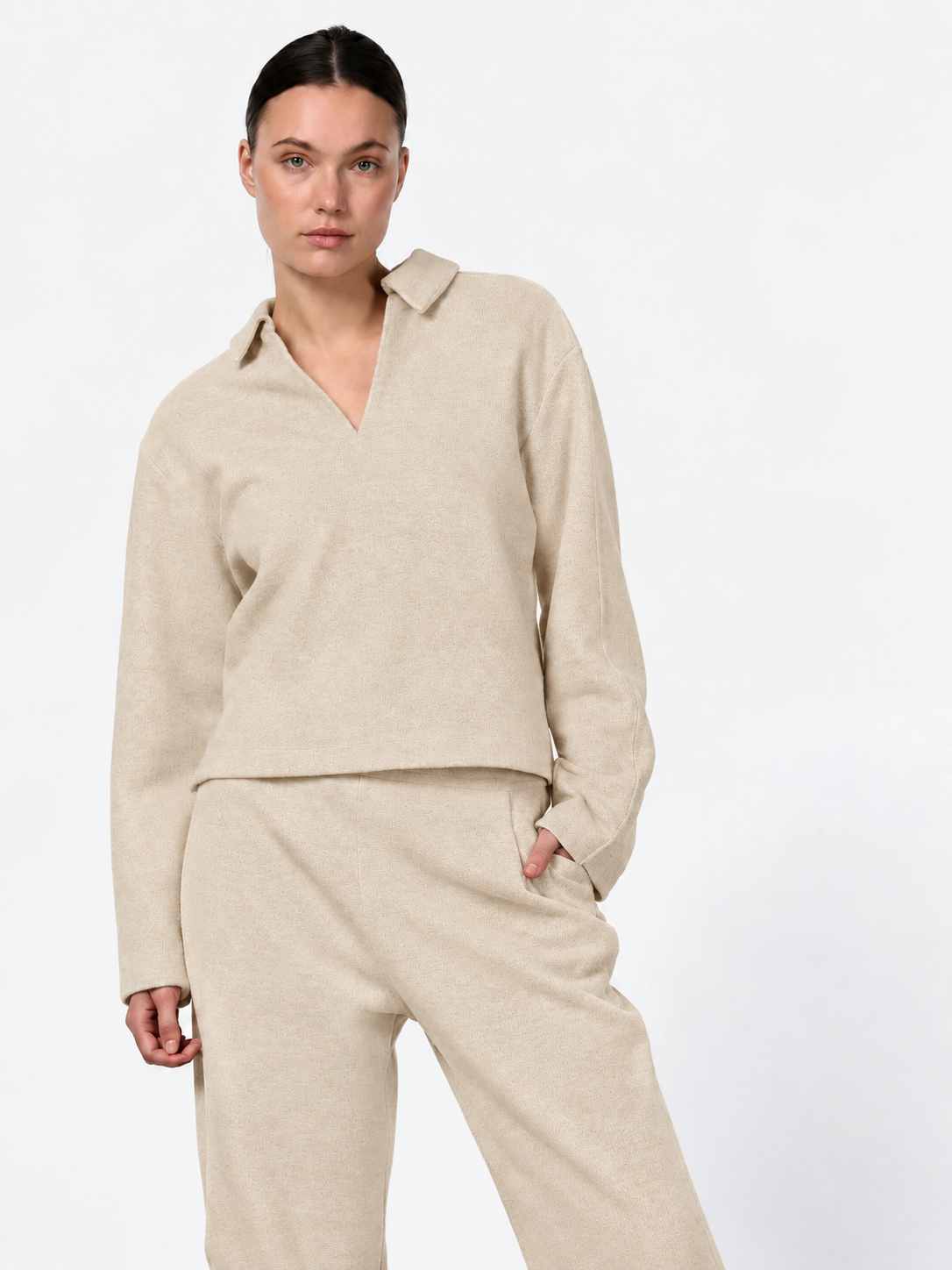 Simon Damen-Sweatshirt aus Wolltuch