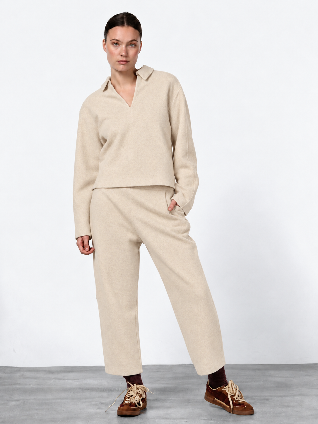 Simon Damen-Sweatshirt aus Wolltuch
