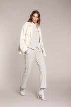 Foto 3 Ellen gilet donna in jersey con fantasia spigata