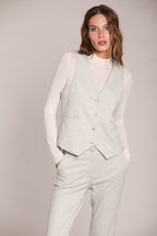 Foto 1 Ellen gilet donna in jersey con fantasia spigata