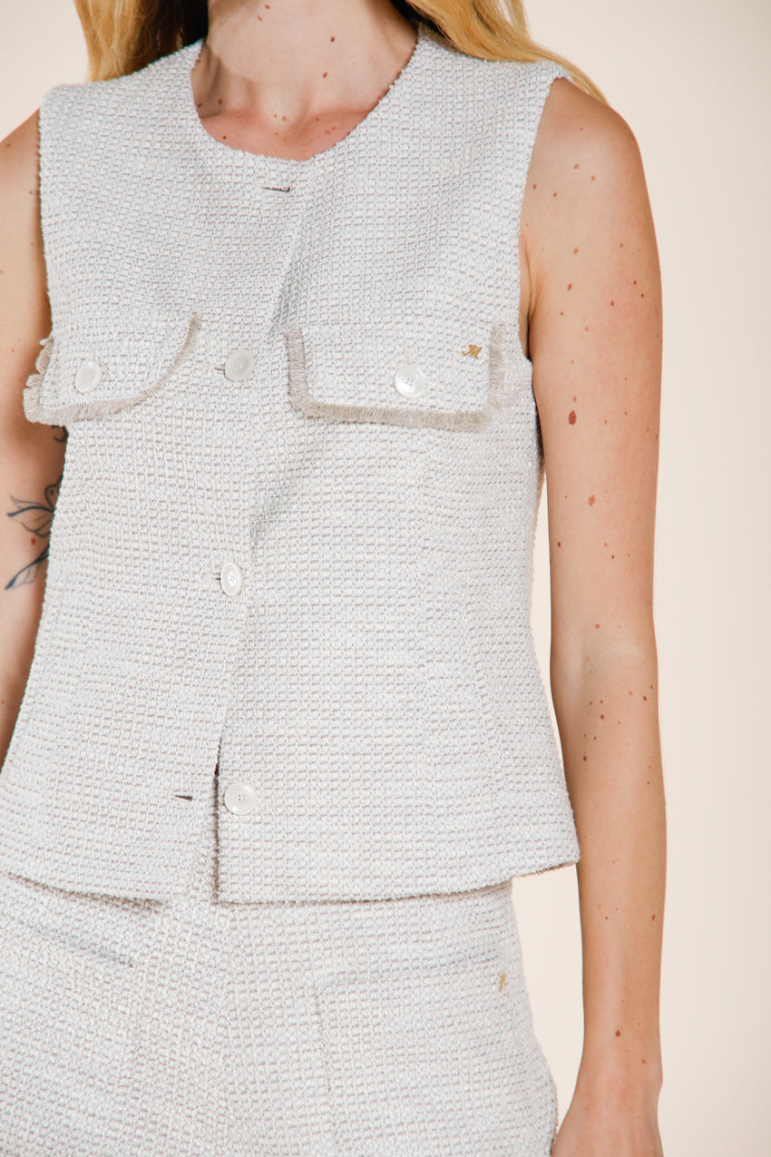 Giselle blazer femme en jersey motif grain de riz