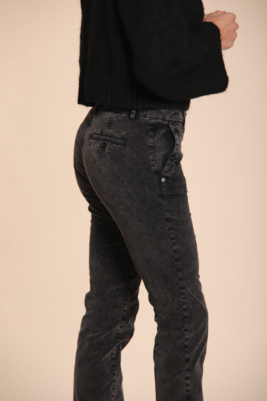 Foto 3 Jaqueline Archivio pantaloni chino donna in velluto 1000 righe slim fit