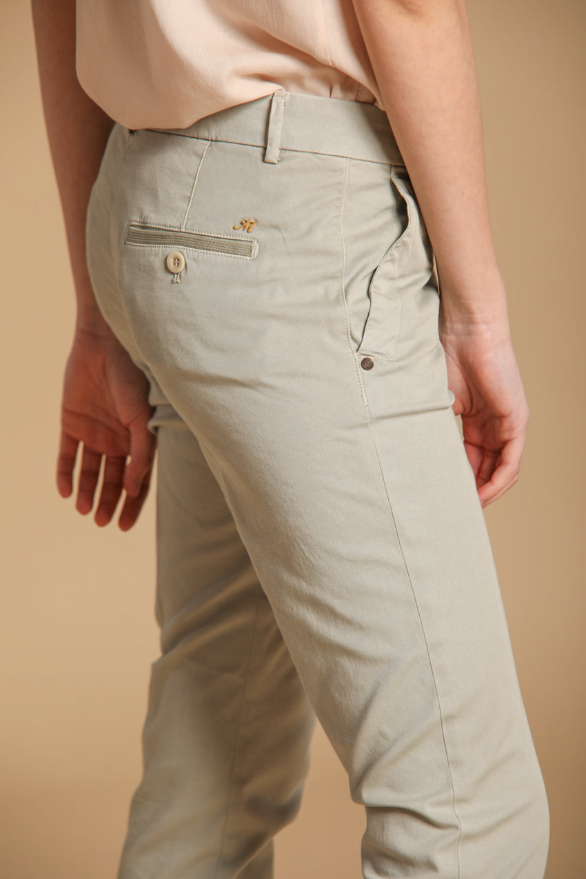 Jaqueline Archivio Damen Chinohose aus Gabardine Slim Fit