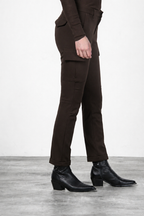 Chile City pantalone cargo donna in jersey tecnico slim fit