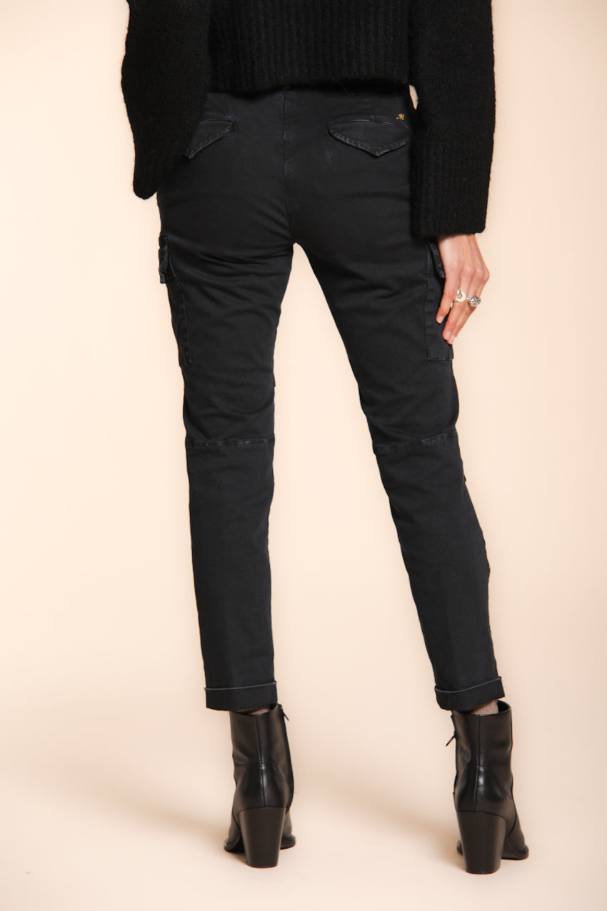 Chile City pantalone cargo donna in raso slim fit