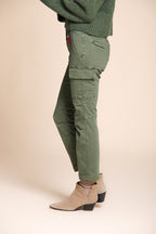 Chile City pantalon cargo femme en satin slim fit