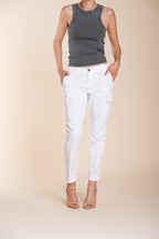 Chile City pantalon cargo femme en gabardine stretch slim fit