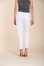 Chile City pantalon cargo femme en gabardine stretch slim fit