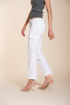 Chile City pantalon cargo femme en gabardine stretch slim fit