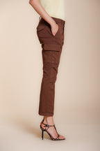 Chile City pantalon cargo femme en gabardine stretch slim fit