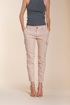 Chile City pantalon cargo femme en gabardine stretch slim fit