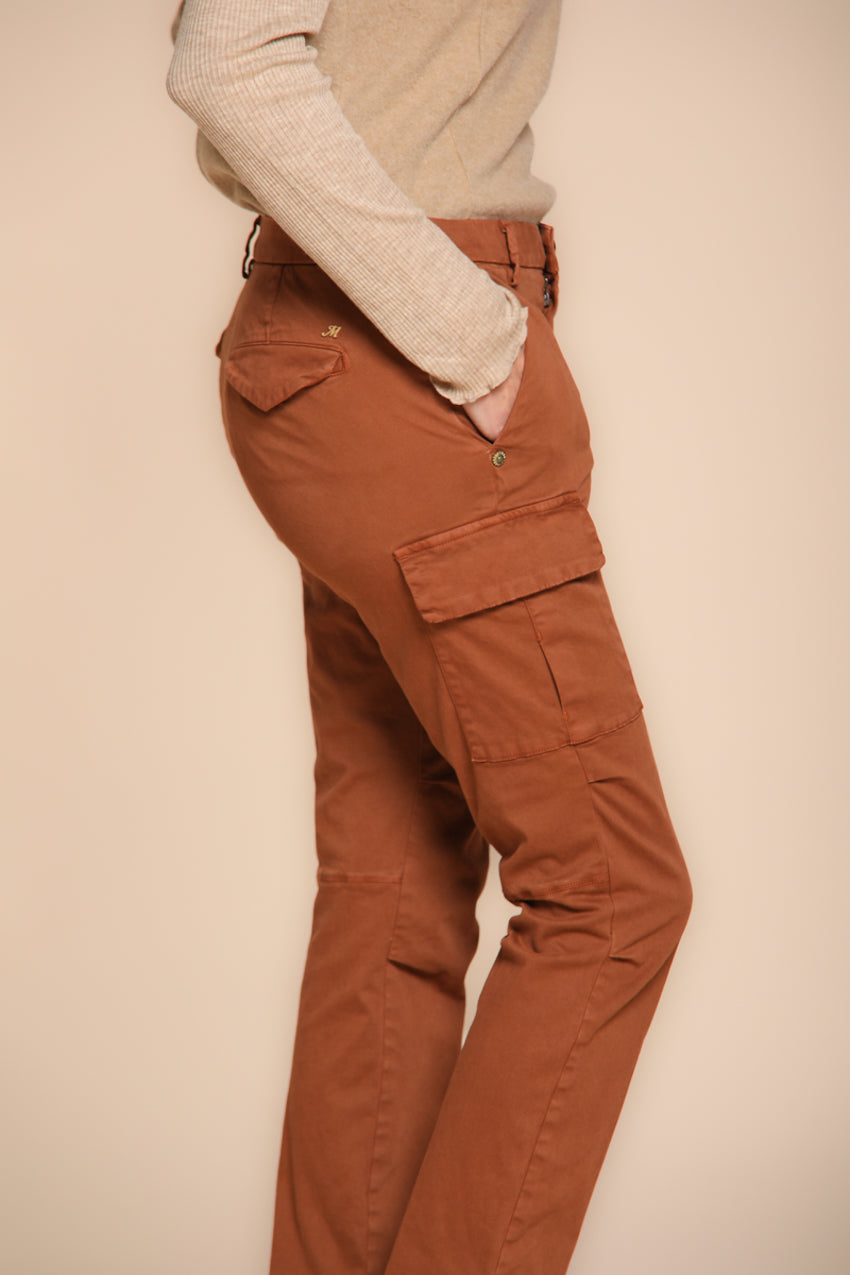 Foto 3 Chile City pantalone cargo donna in raso slim fit
