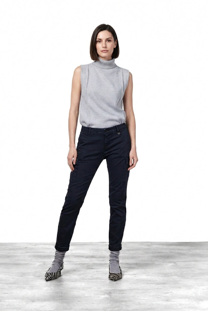 Chile City Damen-Cargohose aus Satin mit slim fit