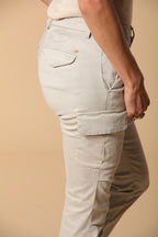 Chile City Damen Cargo-Hose aus Gabardine Curvy Fit