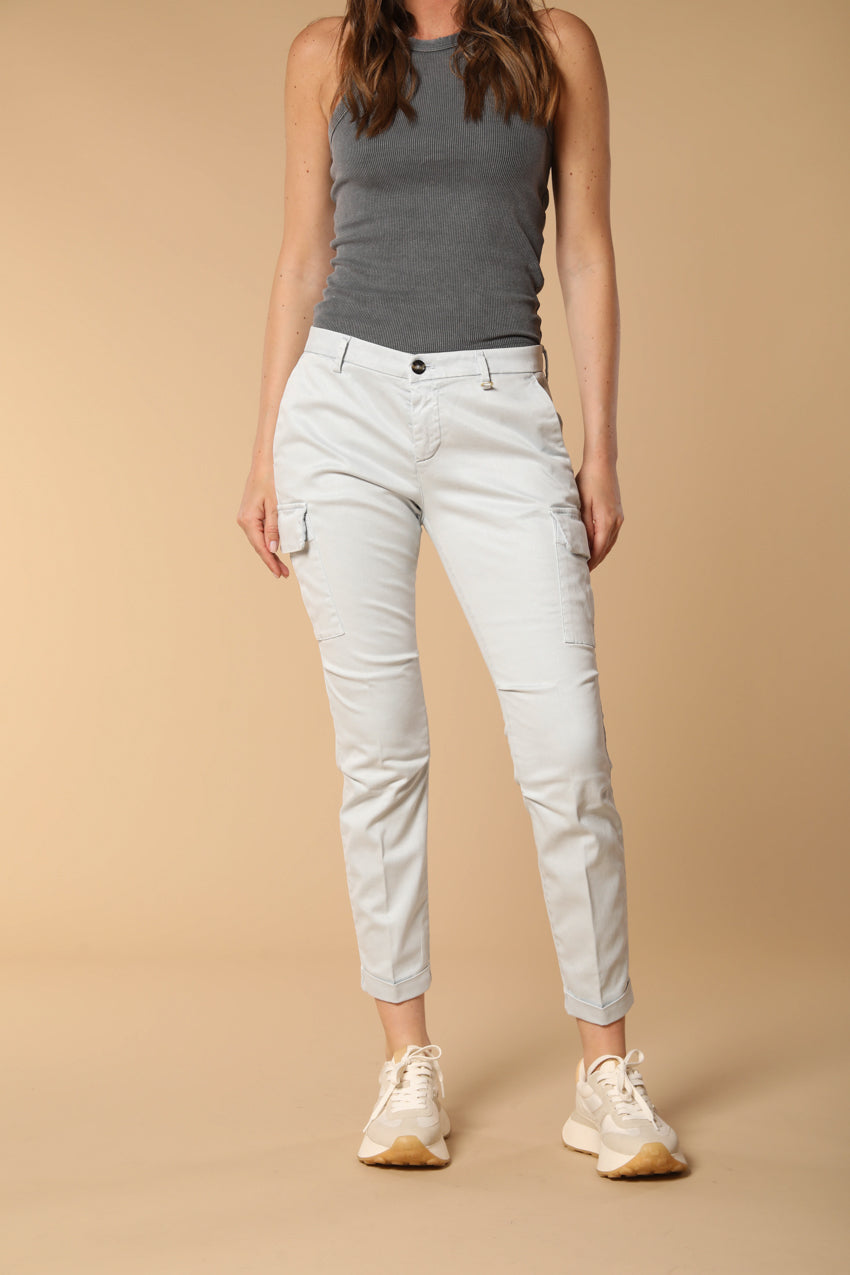 Chile City women's cargo pants in gabardine slim fit