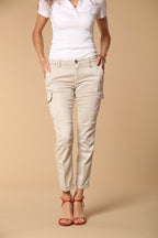 Chile City Damen Cargo-Hose aus Gabardine Slim Fit
