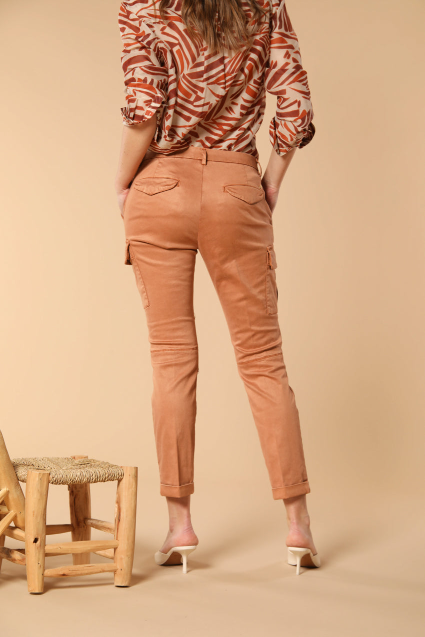 Chile City Pantalon Cargo Femme en Gabardine coupe Curvy