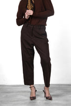 New York O Shape pantalon chino femme en jersey technique carrot fit
