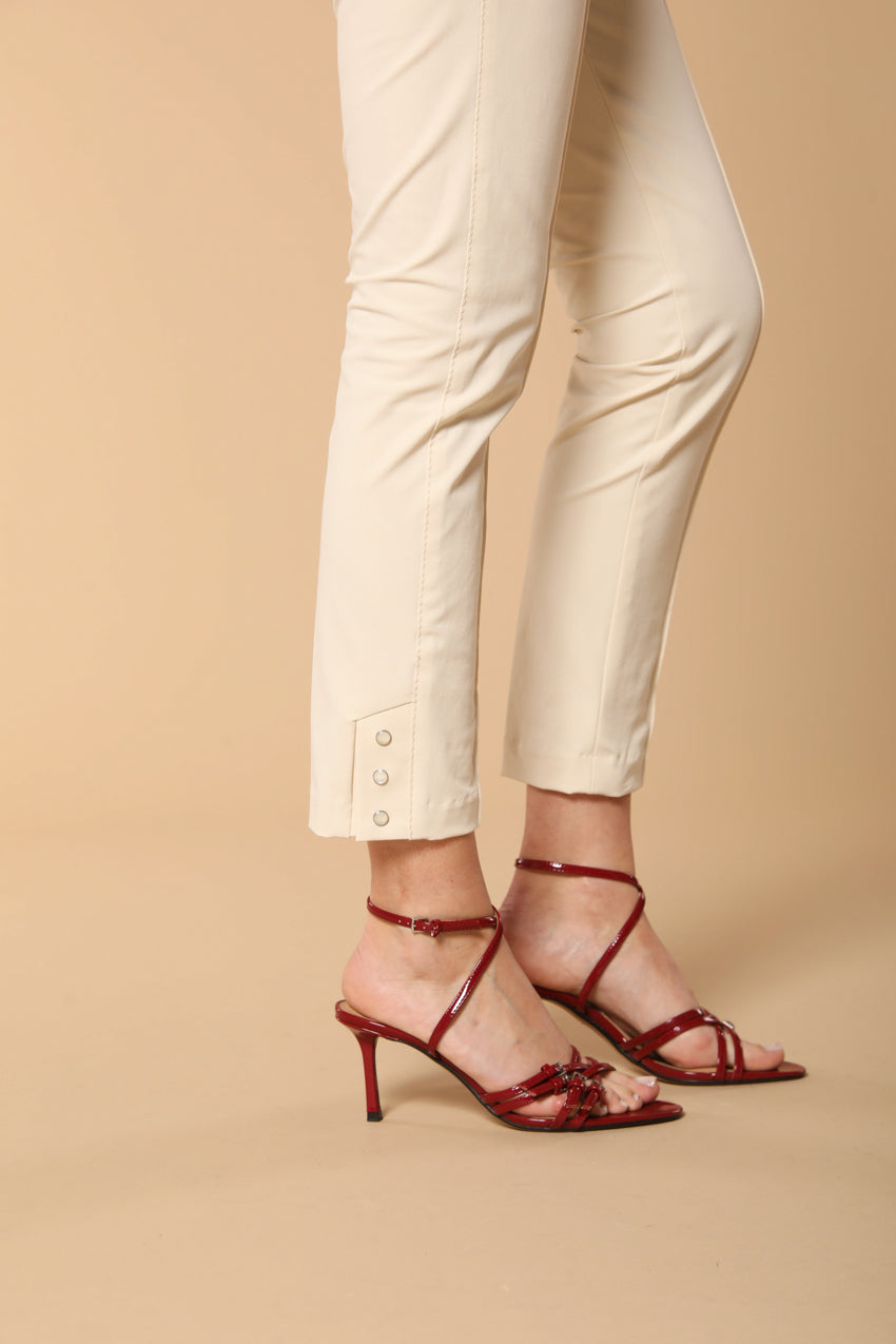 Milano Damen Chino Hose aus Baumwolltwill im Slim Fit