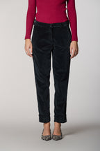 New York Carrot pantalone chino donna in velluto carrot fit