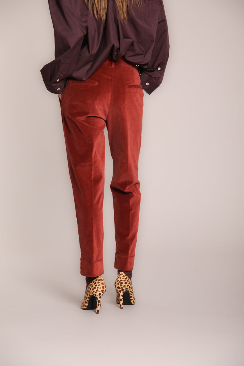 Foto 5 New York Carrot pantalone chino donna in velluto carrot fit