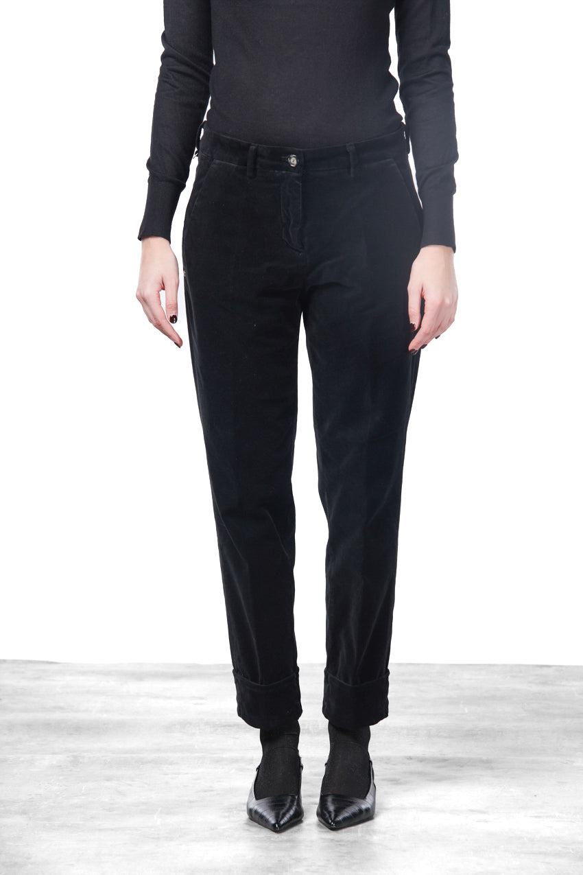 New York Carrot pantalon chino femme en velours lisse, carrot fit ①