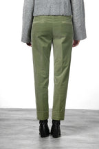 New York Carrot pantalon chino femme en velours lisse carrot fit ①
