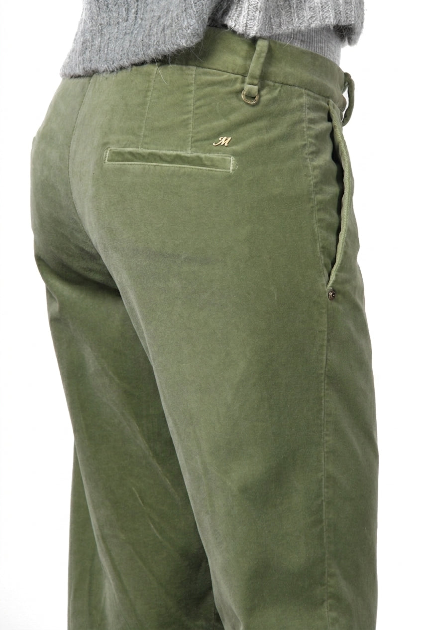 New York Carrot pantalon chino femme en velours lisse carrot fit ①

