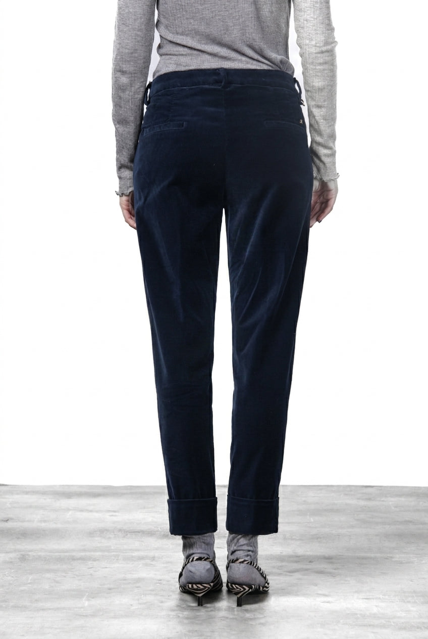 New York Carrot pantalone chino donna in velluto liscio carrot fit ①