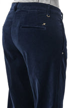 New York Carrot pantalone chino donna in velluto liscio carrot fit ①
