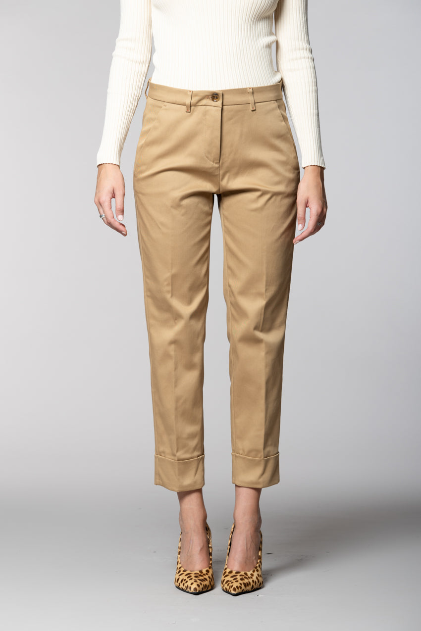 New York Carrot pantalon chino femme en gabardine carrot fit