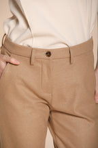 Foto 2 New York Carrot pantalone chino donna in jersey flanella carrot fit