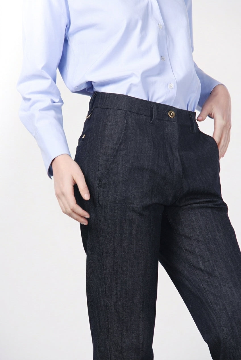 New York Carrot pantalon chino femme en denim stretch, carrot fit ①