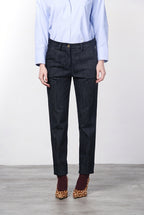 New York Carrot Damen-Chinohose aus Stretch-Denim, Carrot Fit ①