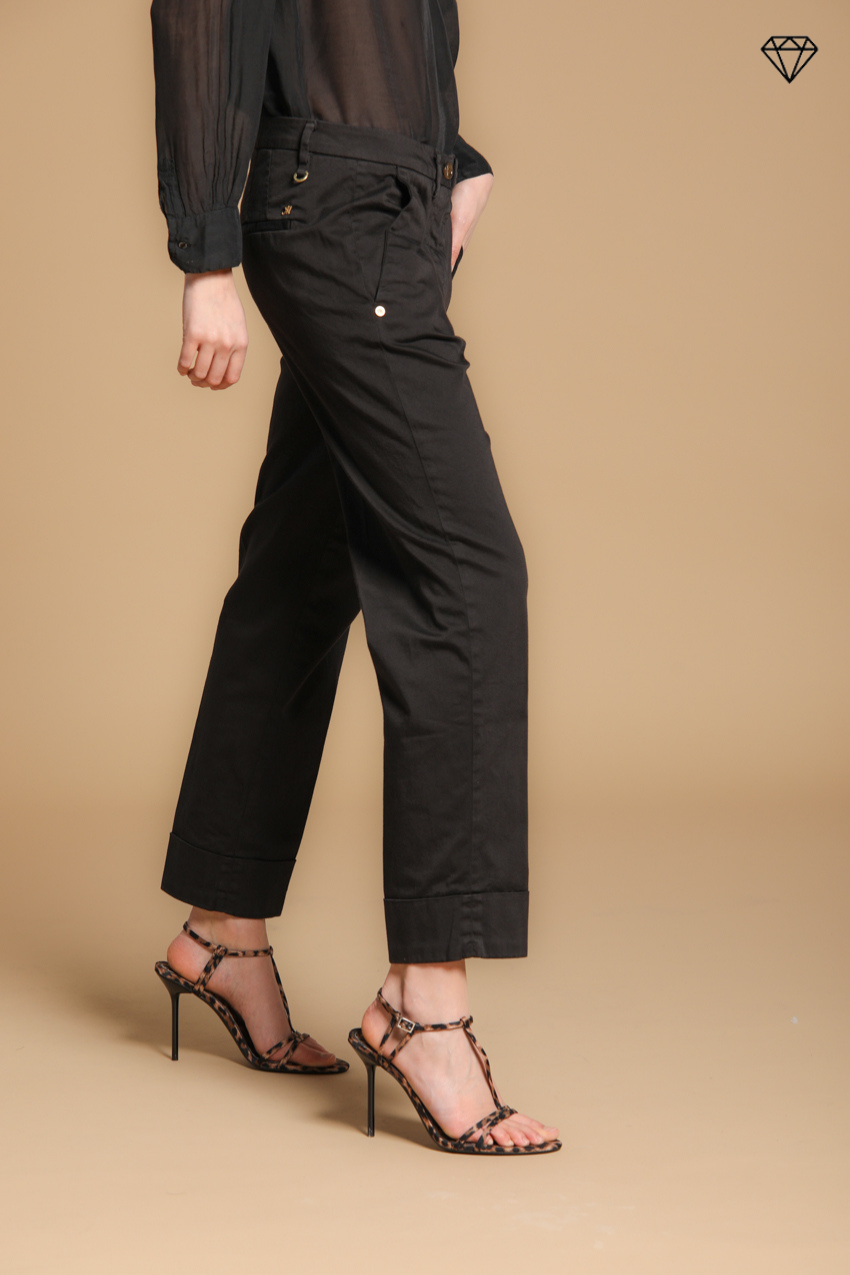 New York Carrot Pantalon Chino Femme en Satin stretch carrot fit ①