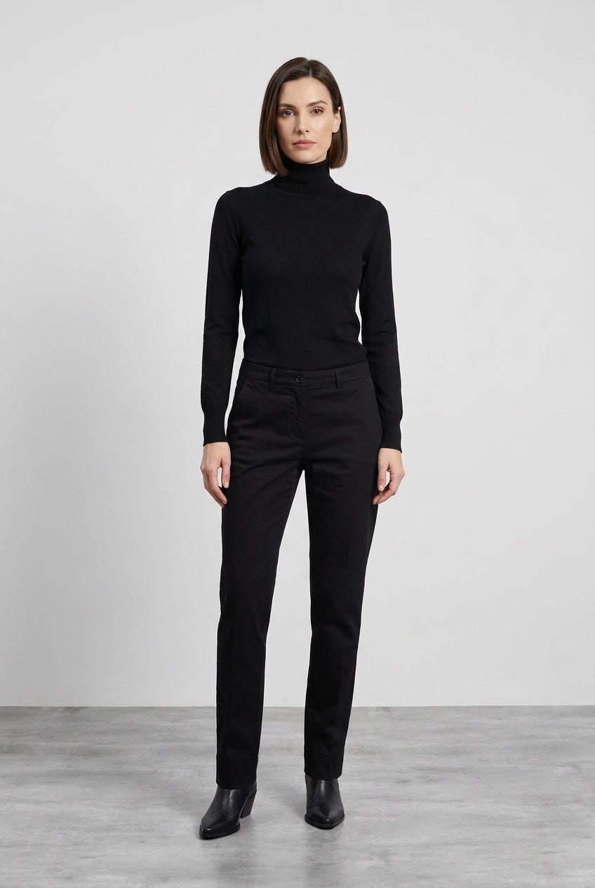 New York Carrot pantalon chino femme en satin, carrot fit ①