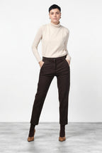 New York Carrot pantalone chino donna in raso carrot fit ①