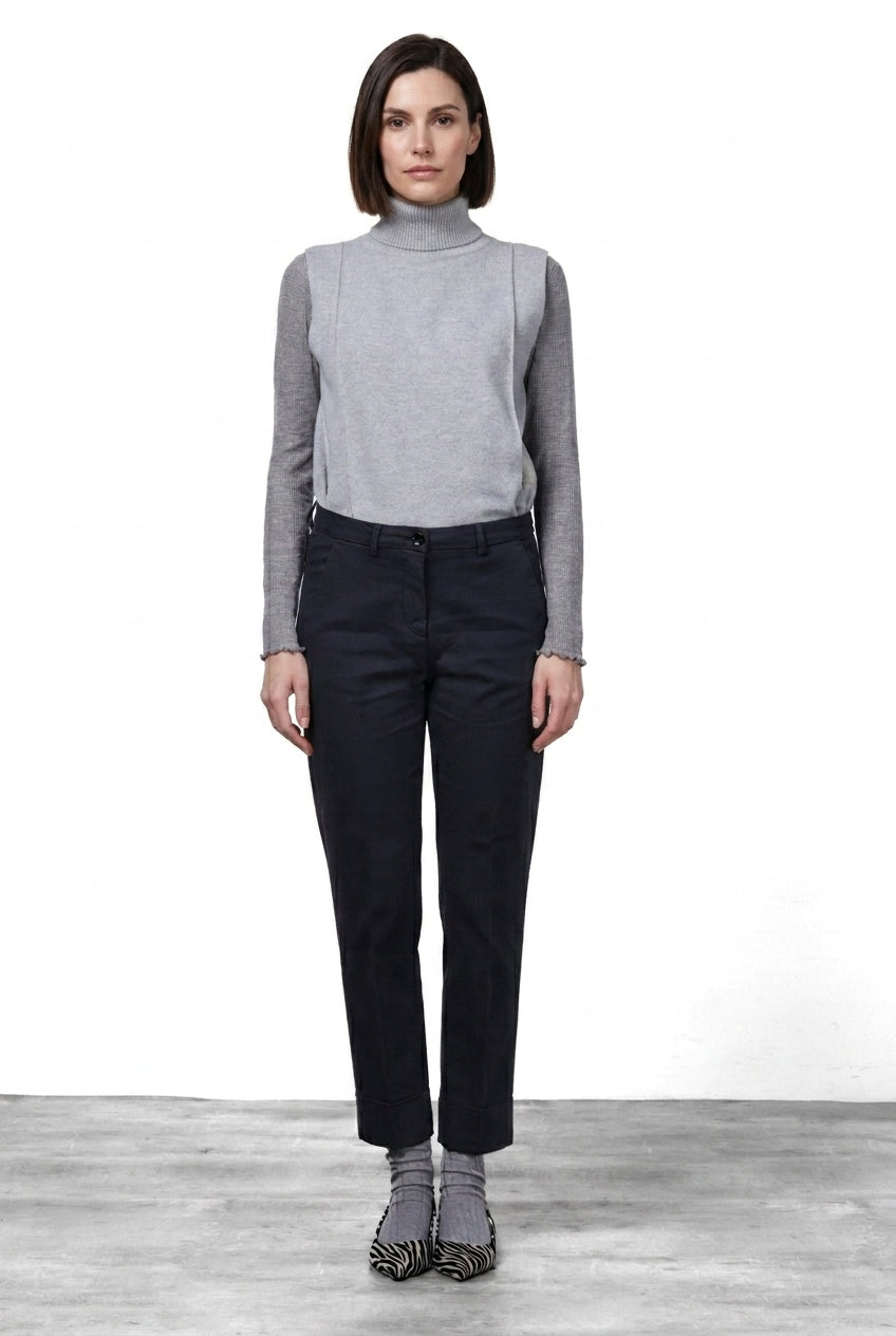 New York Carrot pantalon chino femme en satin carrot fit ①