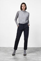 New York Carrot pantalon chino femme en satin carrot fit ①