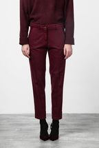 New York Carrot women’s chino pants in satin with carrot fit ①