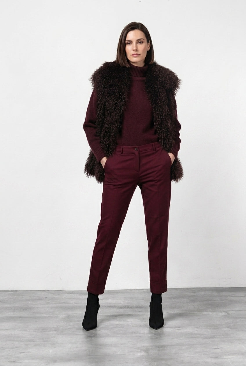 New York Carrot pantalon chino femme en satin carrot fit ①