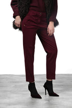 New York Carrot women’s chino pants in satin with carrot fit ①