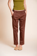 New York Carrot Damen Chinohose aus Stretch-Satin carrot fit ①