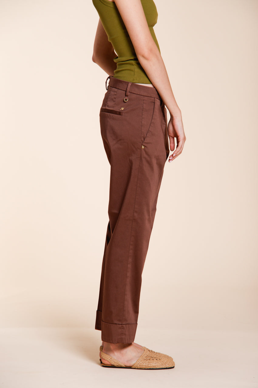 New York Carrot Damen Chinohose aus Stretch-Satin carrot fit ①