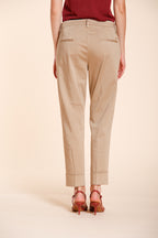 New York Carrot women's chino pants in stretch satin carrot fit ①
